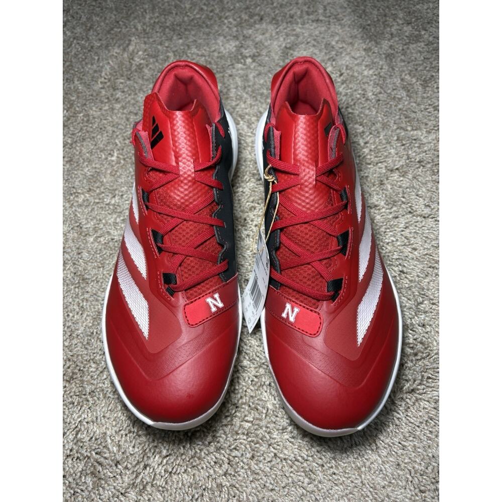 Adidas Adizero Impact Men’s Size 10.5 PE Huskers NCAA Red Baseball Cleats JR3048 - Picture 5 of 6